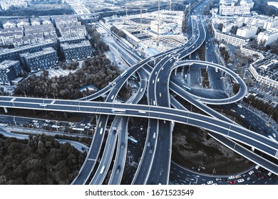 City Busy Traffic Overpass Screen