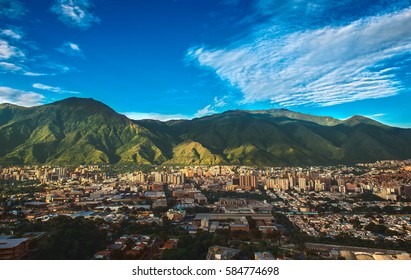 City Of Caracas On A Vibrant Day