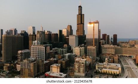 City Of Chicago From Aerial View