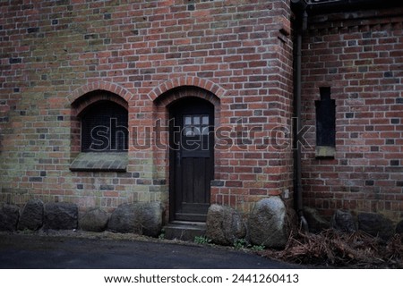 City church cemetery facade bricks