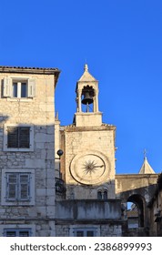 City Clock tower at People's Square (Pjaca) in Split, Crotia