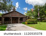 City of Davie Town Hall, historic, old west style wooden building - Davie, Florida, USA