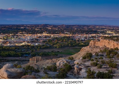 City Of Farmington, New Mexico At Dusk