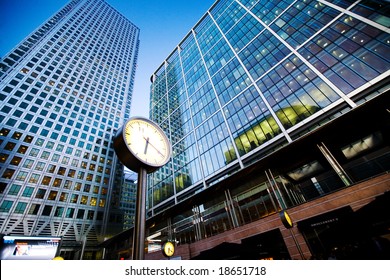 City finance Building with clock
