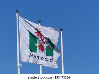 Malmö city flag, Malmö, Sweden