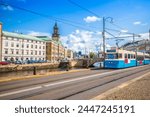 City of Gothenburg architecture and tram view, Vastra Gotaland County of Sweden