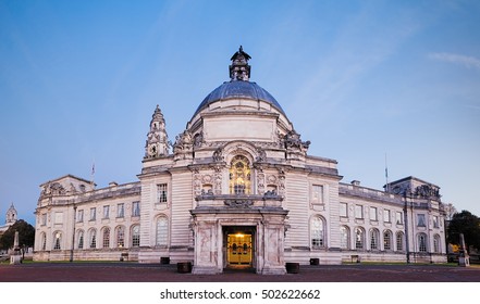 City Hall, Cardiff City, South Wales. 