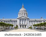 City hall and civic centre, built in 1915 in the french baroque style by architects brown and bakewell, san francisco, california, united states of america, north america