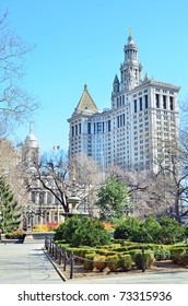 City Hall In NY - View From The Park