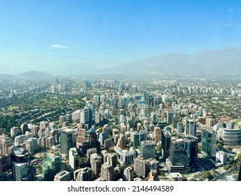 City Haze And Smog Hang Over Santiago Chile