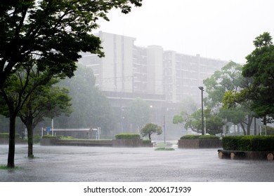 A City With Heavy Rain