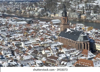 The City Of Heidelberg In Winter