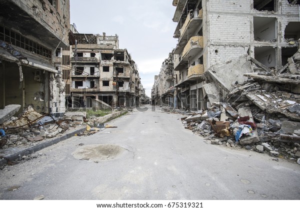 シリアのホムスの街 の写真素材 今すぐ編集