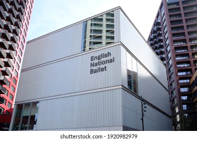 CITY ISLAND, LONDON - 20TH FEBRUARY 2021: English National Ballet Centre In London City Island. 