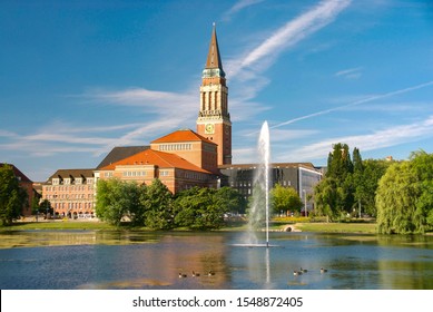 City of Kiel - Kleiner Kiel with Town Hall Tower and Opera House - Germany