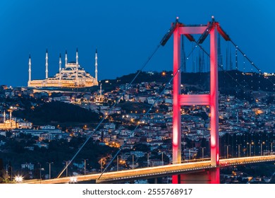 City Landscape Photo with Icons of Istanbul City and Bosphorus, Eminönü Fatih in the Background, Istanbul Turkey (Turkey) - Powered by Shutterstock - Get 15% off with code: PIKWIZARD15