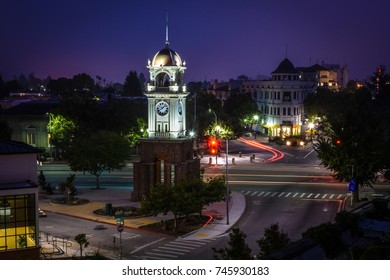 City Life At Night In Santa Cruz, California