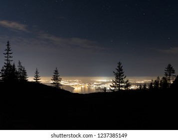 city lights at night
