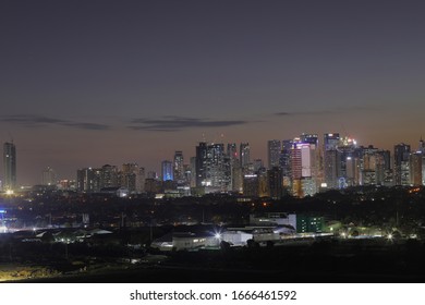 City Lights At Night In Quezon City