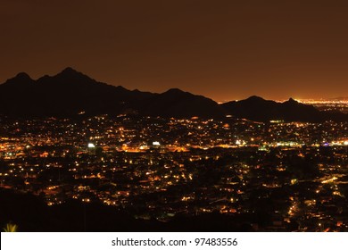 City Lights Of Phoenix At Night, Arizona USA