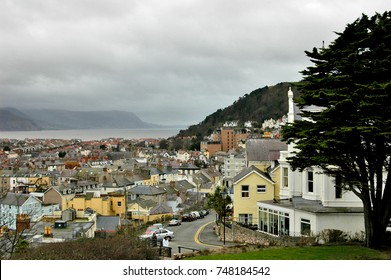 City Of Llandudno In North Wales In Winter As Seen From The Hilltop