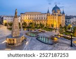 The city of Lodz - view of Freedom Square. Lodz, Poland.