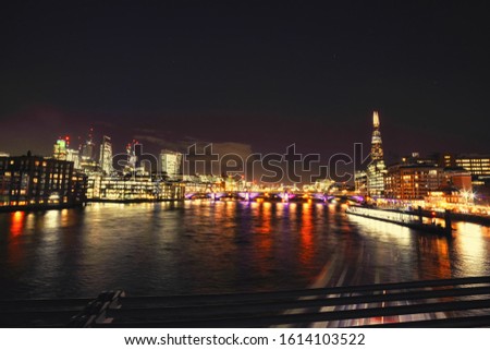 City of London . lodon city night