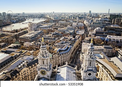 City Of London View From St. Paul`s Cathedral