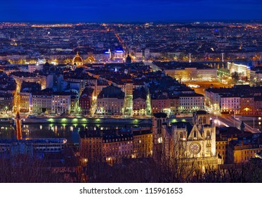  City Of Lyon By Night