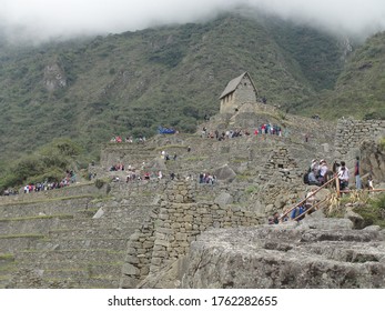 City Machu Pichu, Peru - NOVEMBE.13TH, 2013 - People Visiting Ancient Civilizations.