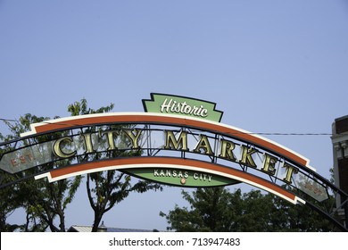 City Market in Kansas City, Missouri with Blue Sky.