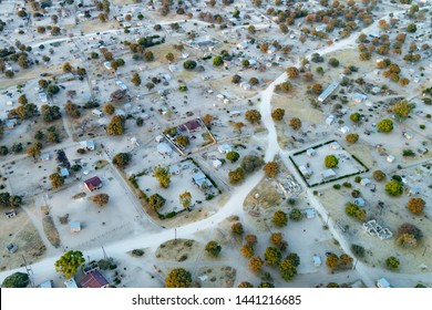 City Of Maun From Above In Botswana, Africa