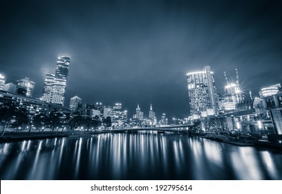 City Of Melbourne At Night