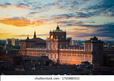 The city of Modena seen during a summer sunset from above. Modena, Emilia Romagna, Italy