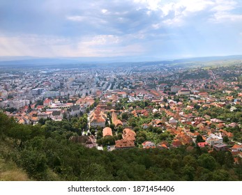 City And Moutain - Panoramic Top View