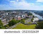 The city of Namur and the river Meuse seen from the citadel of Namur, Belgium