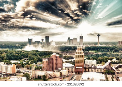 City Of Niagara Falls. Buildings And Nature.