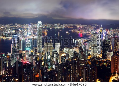 Similar – Hong Kong Skyline Hongkong