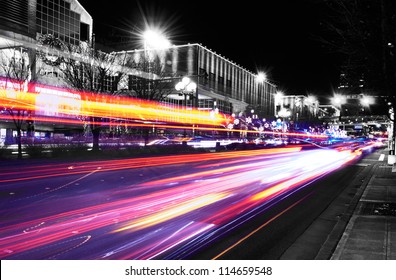 City Night Lights, Bellevue, Washington