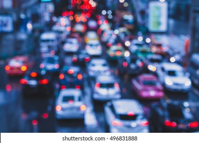 City night traffic. Abstract blur background ,Bangkok ,Thailand