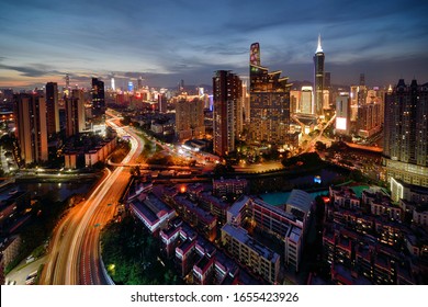 City Night View Of Shenzhen