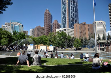 City Park In Downtown Calgary Alberta.