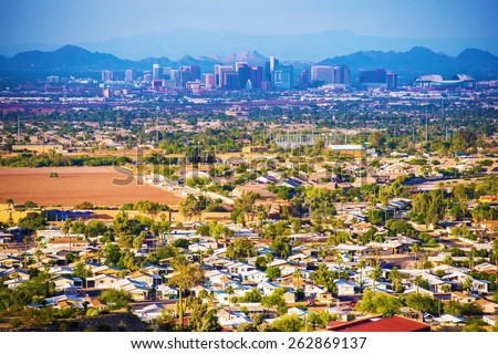 City of Phoenix Panorama. Phoenix, Arizona, United States.