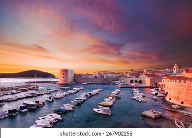 city port in Dubrovnik. Croatia.