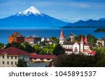 City of Puerto Varas with volcano of Osorno on the background. Chile