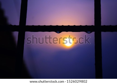 Similar – Image, Stock Photo silhouettes before glowing sun