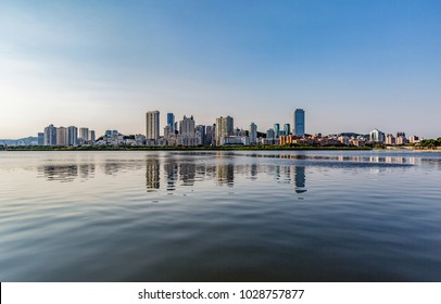 City reflection image