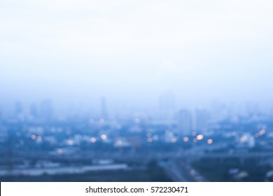 City Scape Blue Background Blurred 