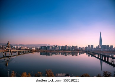 City Scape At Han River Seoul Korea