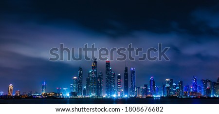 City scape of Jumeirah in night